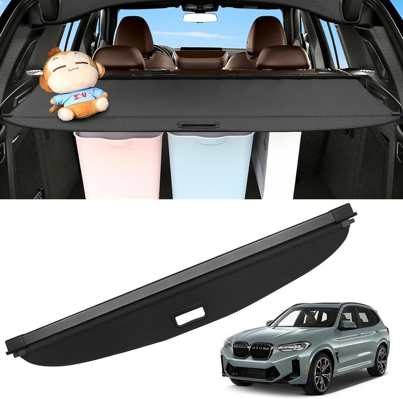 Sze Cargo Cover for 2018-2023 2024 BMW X3 Accessories Retractable Trunk Cover Black Rear Trunk Security Cover Shielding Shade Waterproof-New Upgrade - Image 1